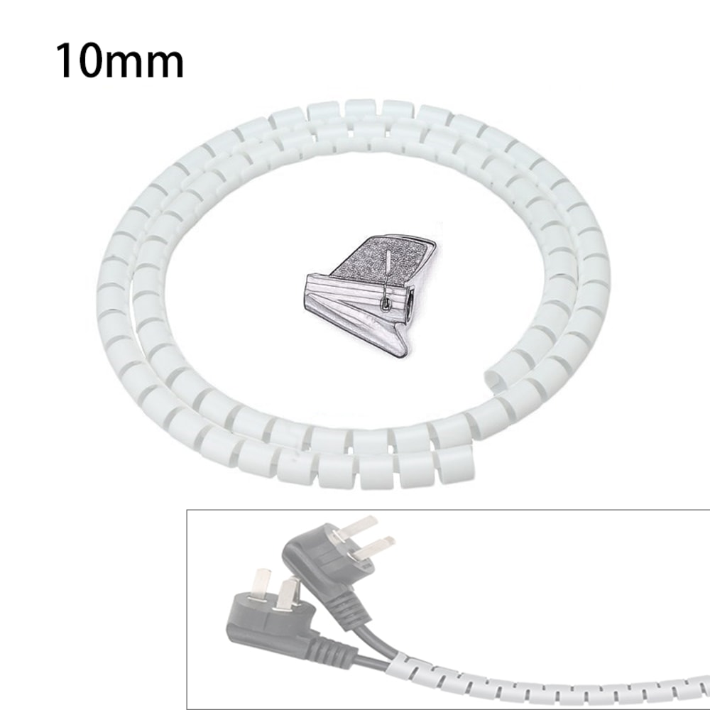 Spiral Winder Cable Cover Protector Wire Desk Organizer Computer Cord Bite Tube Clip Management Tools