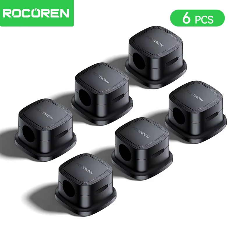 Adjustable Cable Holder Rocoren Magnetic Cable Organizer 6PCS Under Desk Stable Wire Keeper 0
