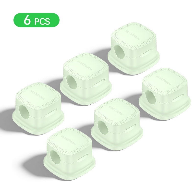 Adjustable Cable Holder Rocoren Magnetic Cable Organizer 6PCS Under Desk Stable Wire Keeper 8