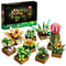 Succulent Building Toy Blocks Flower Plant Bonsai Set for Home Decoration Christmas Gift