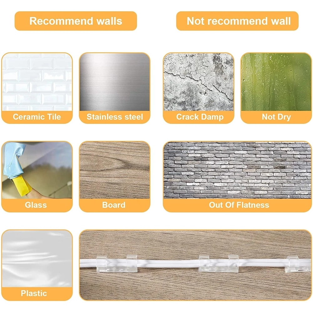 Wire Holder Cable Organizer Clips Self Adhesive Cord Management For PC Mouse USB Power Cord Desk Wa