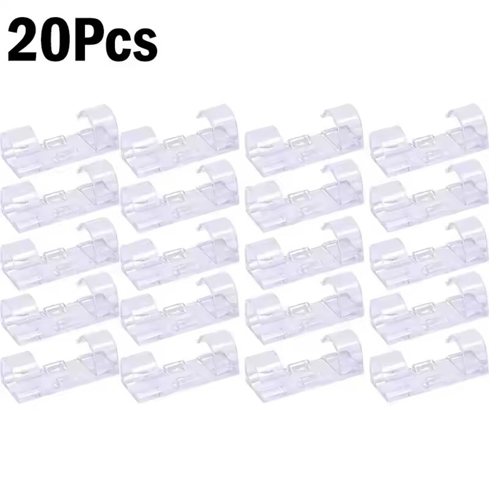 Wire Holder Cable Organizer Clips Self Adhesive Cord Management For PC Mouse USB Power Cord Desk Wa