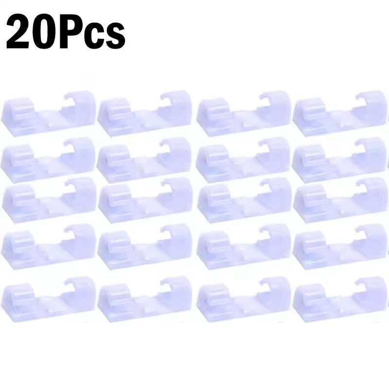Wire Holder Cable Organizer Clips Self Adhesive Cord Management For PC Mouse USB Power Cord Desk Wa