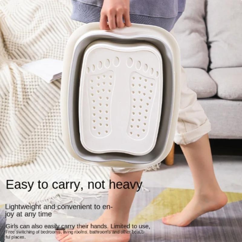 Foldable Footbath Massage Bucket Household Spa Foot Bath Bucket Folding Pedicure Soaking Basin Bath 4