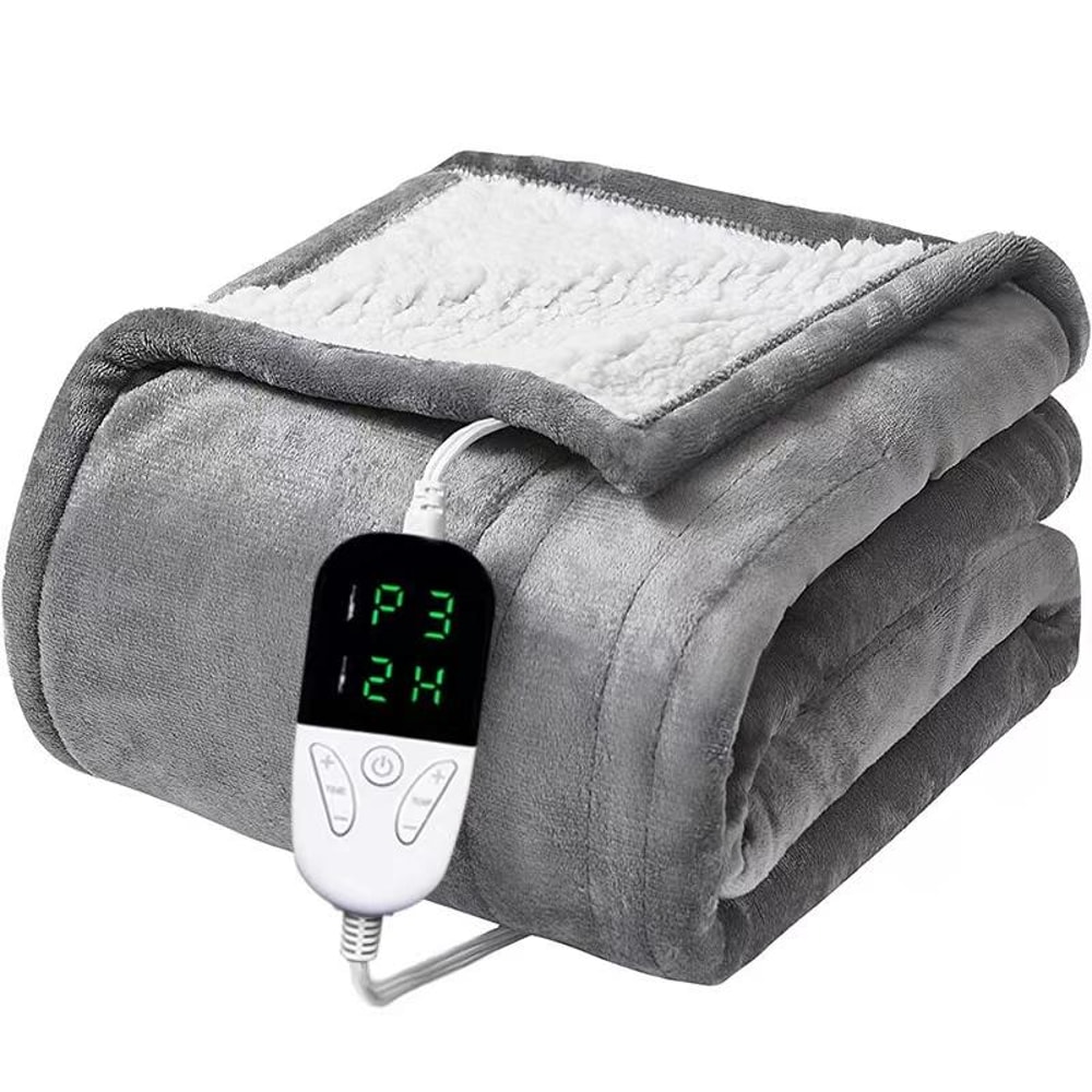 Electric Heating Blanket Soft Heated Throw Blanket Heating Levels Auto Off 6