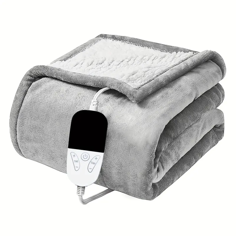 Electric Heated Blanket Soft Heated Throw Blanket Heat Settings Auto Off Blanket 0