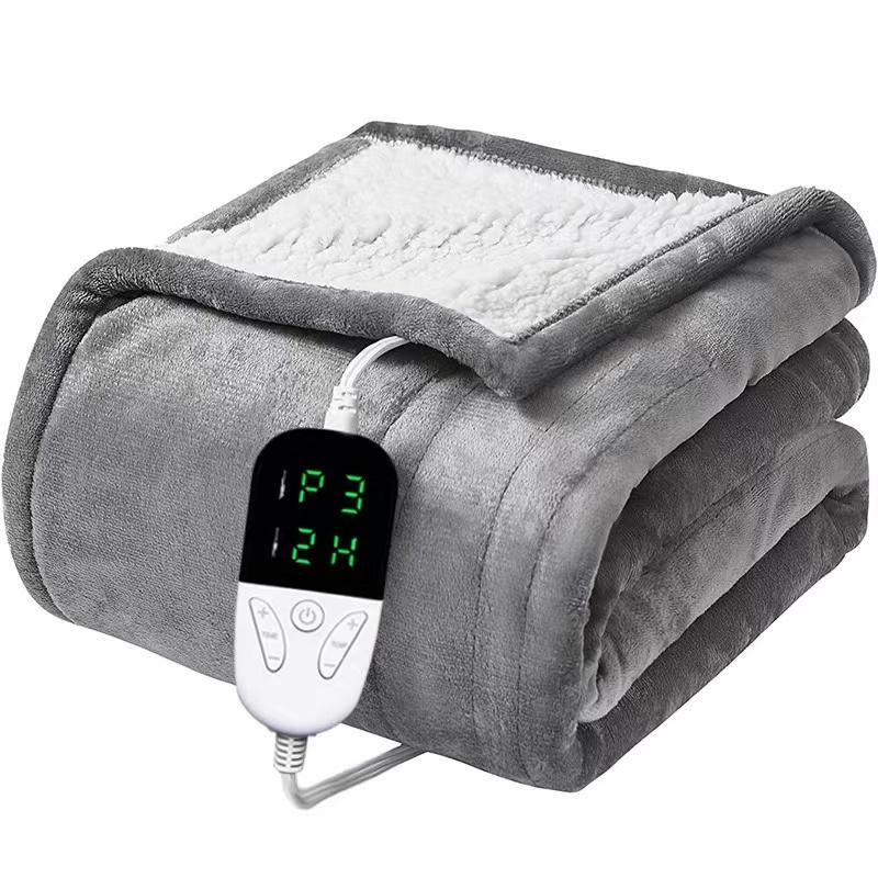 Electric Heated Blanket Soft Heated Throw Blanket Heat Settings Auto Off Blanket 6