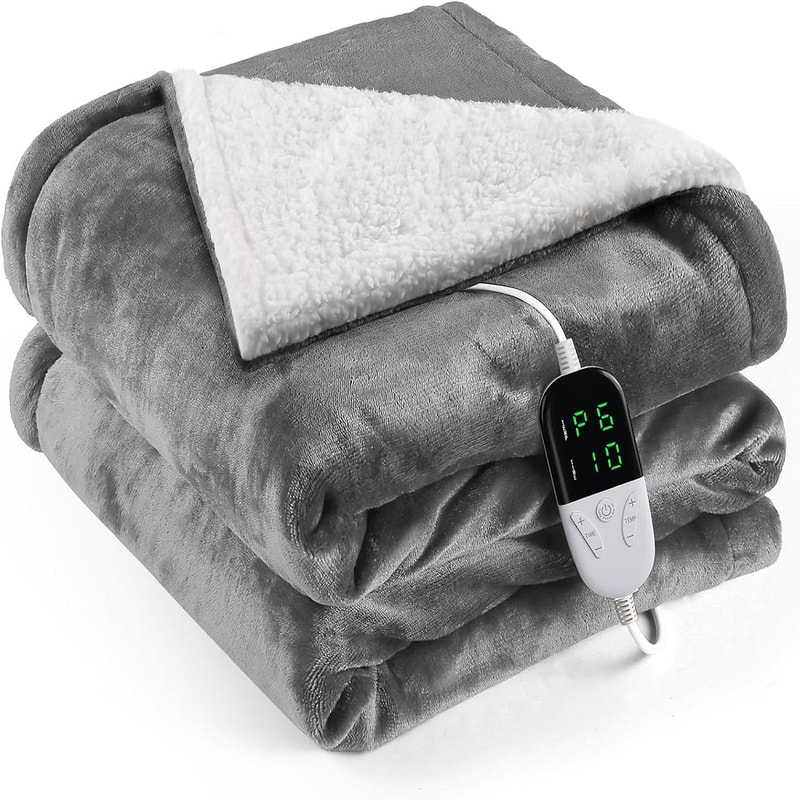 Soft Heated Throw Blanket Electric Blanket, Heating Levels, Auto Off, Over Heat Protection