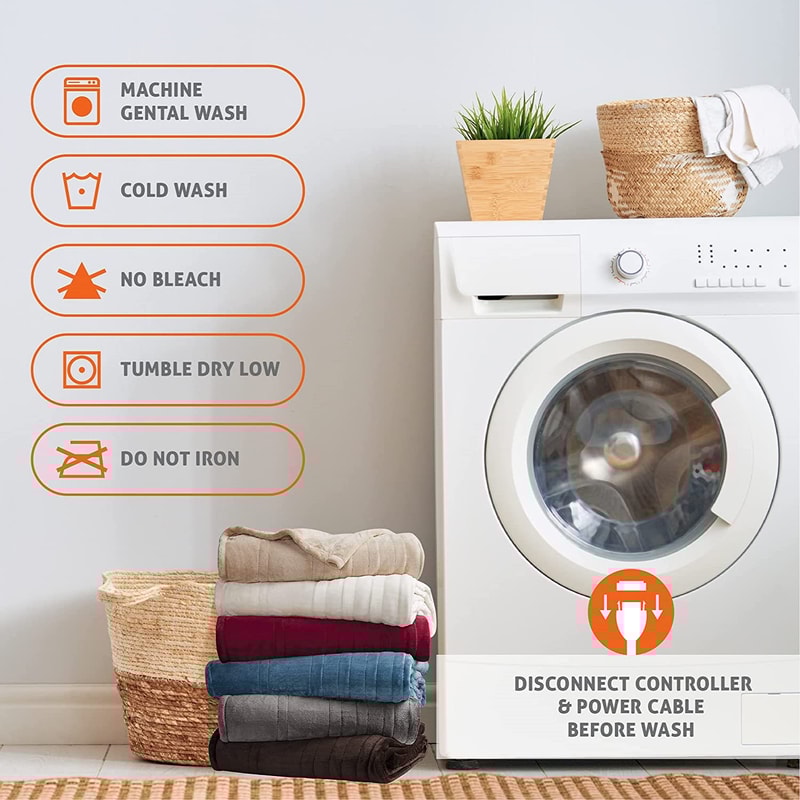 Soft Heated Throw Blanket Electric Blanket, Heating Levels, Auto Off, Over Heat Protection
