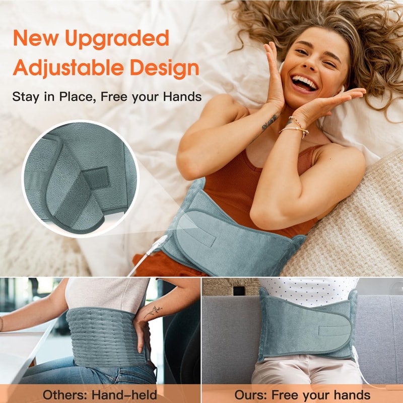 Electric Heating Waist Pad Heating Pads Electric For Back Pain Relief Heating Settings With Auto Of 2