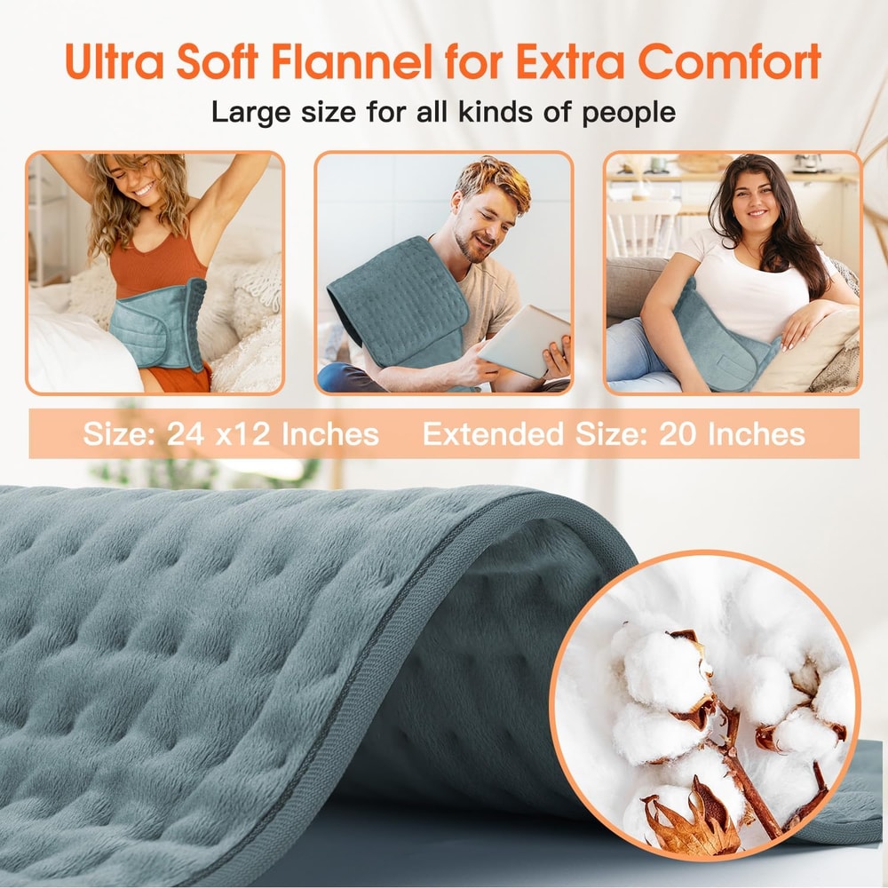 Electric Heating Waist Pad Heating Pads Electric For Back Pain Relief Heating Settings With Auto Of 3