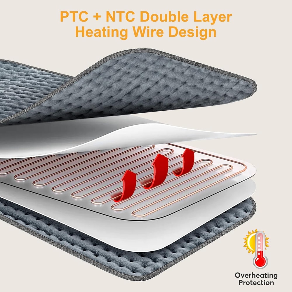 Electric Heating Waist Pad Heating Pads Electric For Back Pain Relief Heating Settings With Auto Of 4