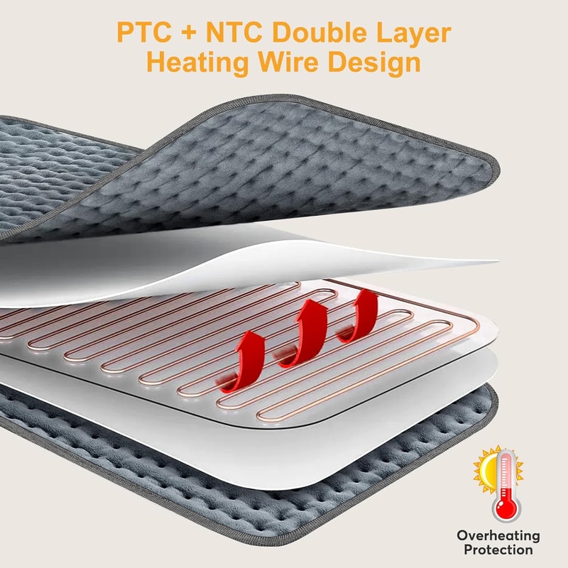 Electric Heating Waist Pad Heating Pads Electric For Back Pain Relief Heating Settings With Auto Of 4