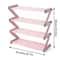 Z Shaped Fabric Shoe Rack, Simple Layer Assembled Dustproof Storage Rack for Household Use