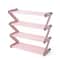 Z Shaped Fabric Shoe Rack, Simple Layer Assembled Dustproof Storage Rack for Household Use