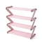 Z Shaped Fabric Shoe Rack, Simple Layer Assembled Dustproof Storage Rack for Household Use