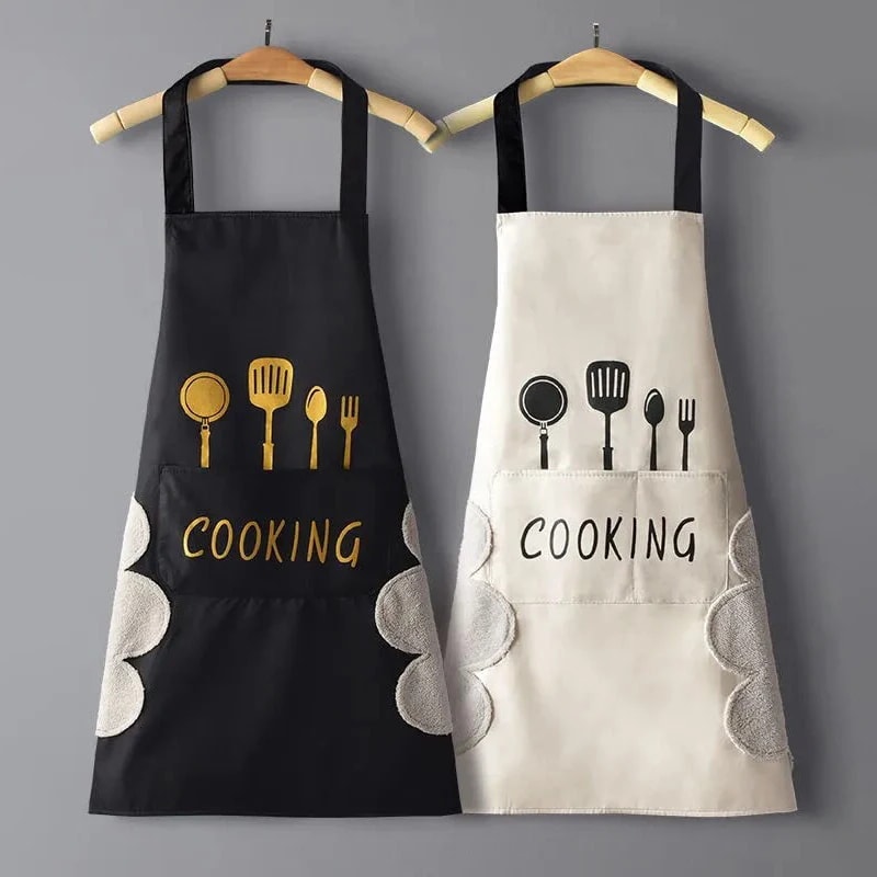 Waterproof Oilproof Kitchen Apron Lightweight Durable Cooking Baking Apron For Men Women Household 0