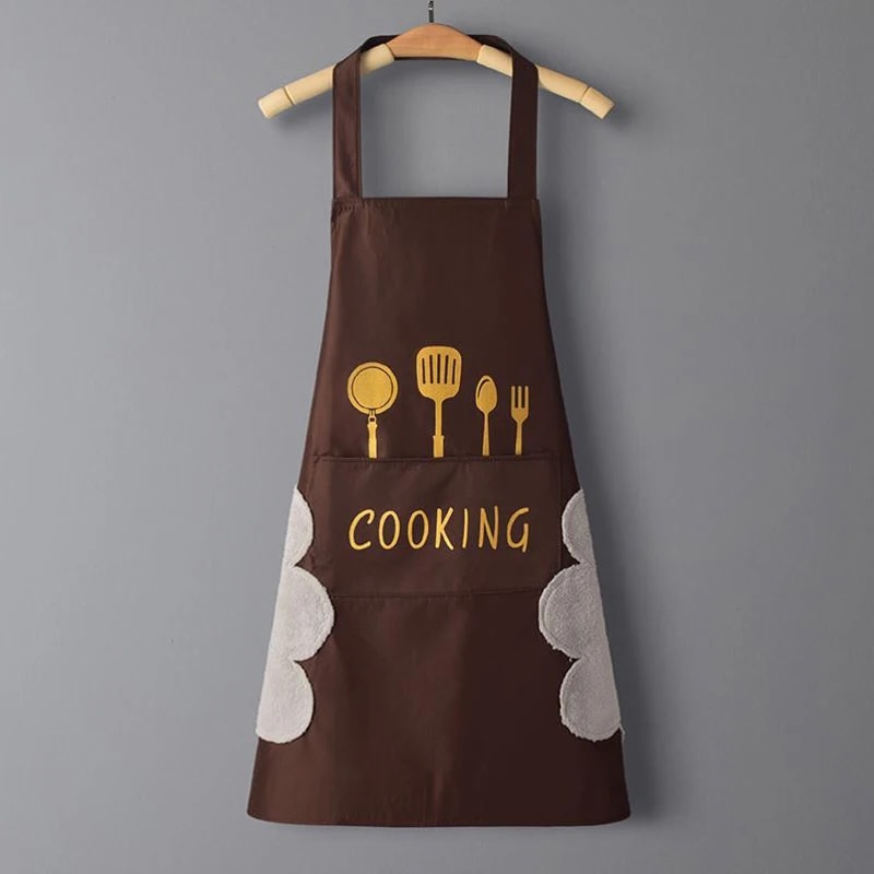 Waterproof Oilproof Kitchen Apron Lightweight Durable Cooking Baking Apron For Men Women Household 8