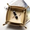 Nordic Style Leather Storage Tray Desktop Organizer Key Jewelry Cosmetic Storage Box Folding Home D