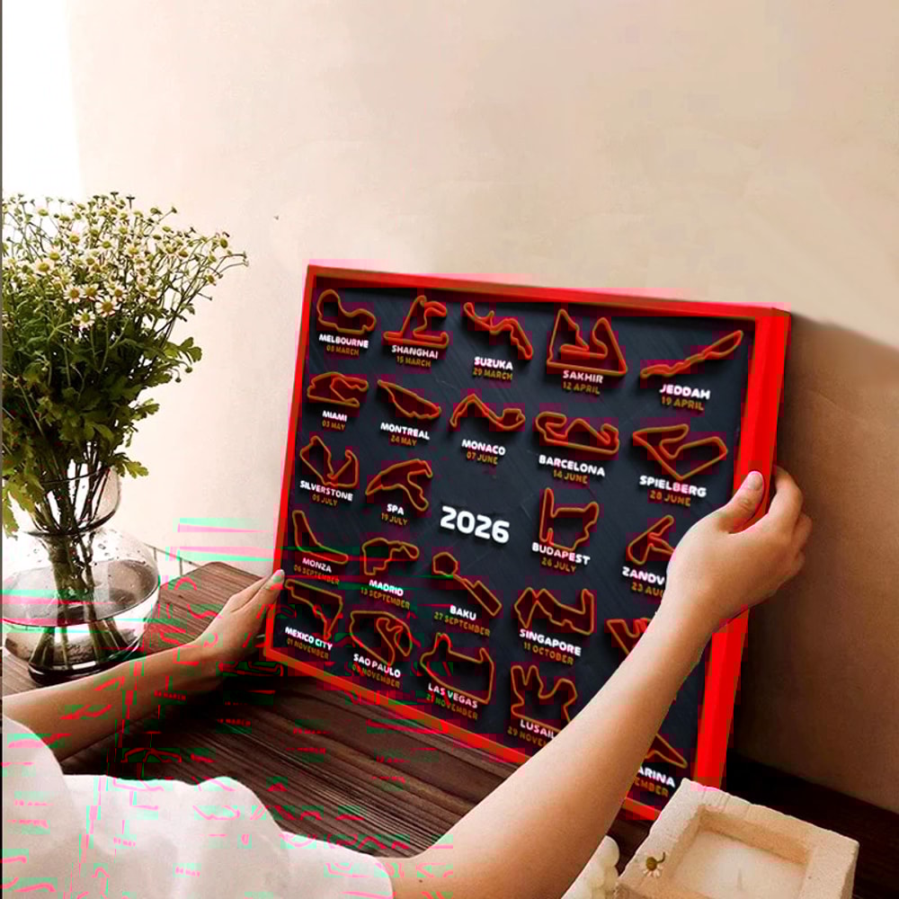 F1 Racing Map Poster, Home Decor Wall Painting, Living Room Bedroom Cafe Art