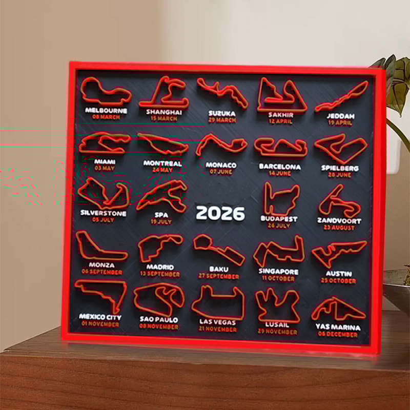 F1 Racing Map Poster, Home Decor Wall Painting, Living Room Bedroom Cafe Art