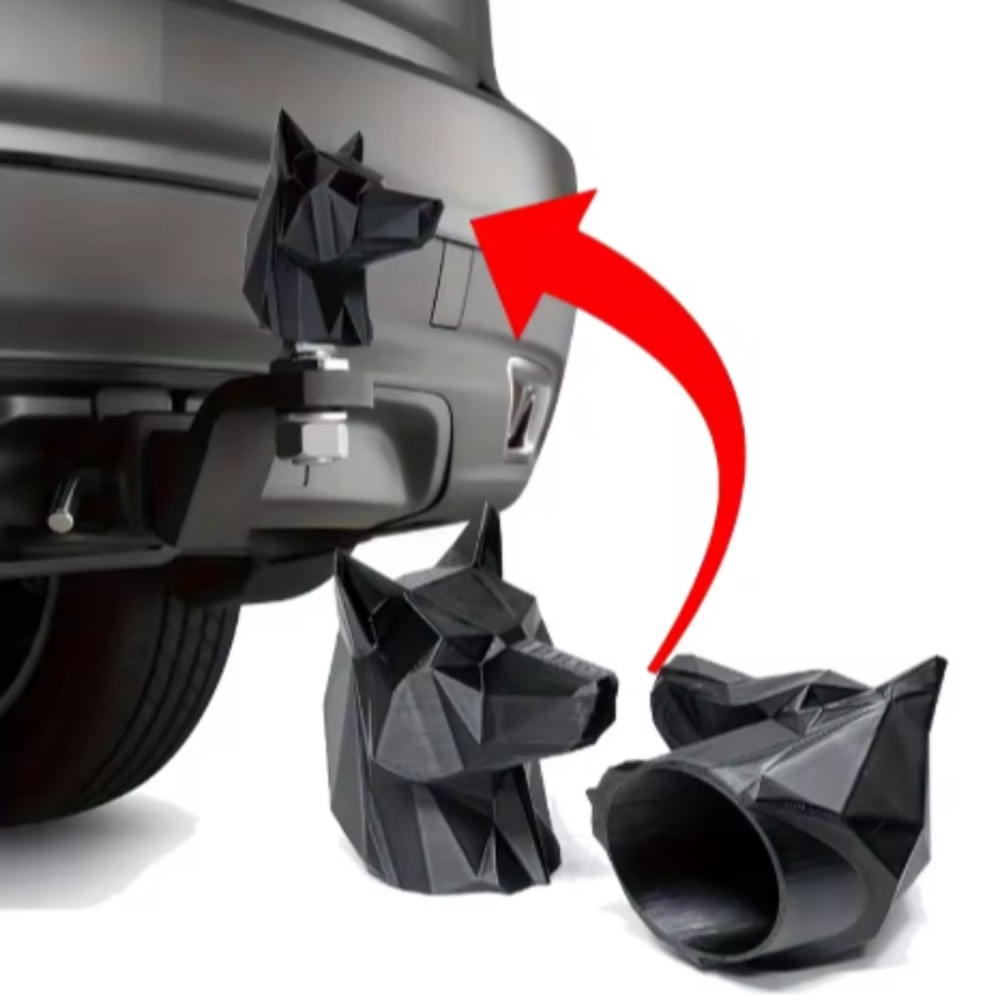 Tow Bar Ball Cover Cap Cool Dog Head Trailer Hitch Towball Protector Black Car Accessories 0