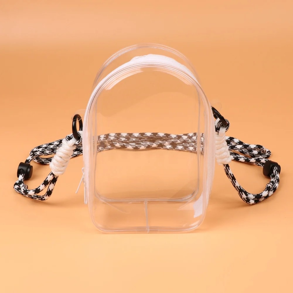 Labubu Sitting Party Protect Case Cotton Doll Shoulder Pain Bag PVC Storage Bag For Labubu 7