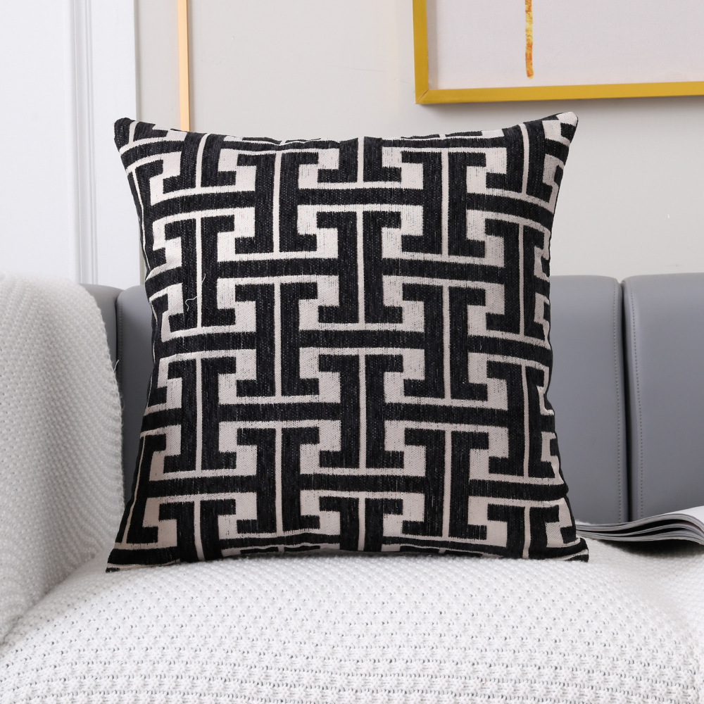 Geometric Patterned Polyester Jacquard Pillowcase Sofa Lumbar Pillow Covers For Spring Summer Autum 5