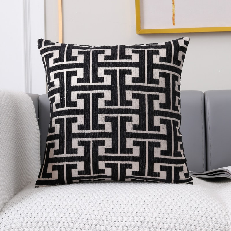 Geometric Patterned Polyester Jacquard Pillowcase Sofa Lumbar Pillow Covers For Spring Summer Autum 5