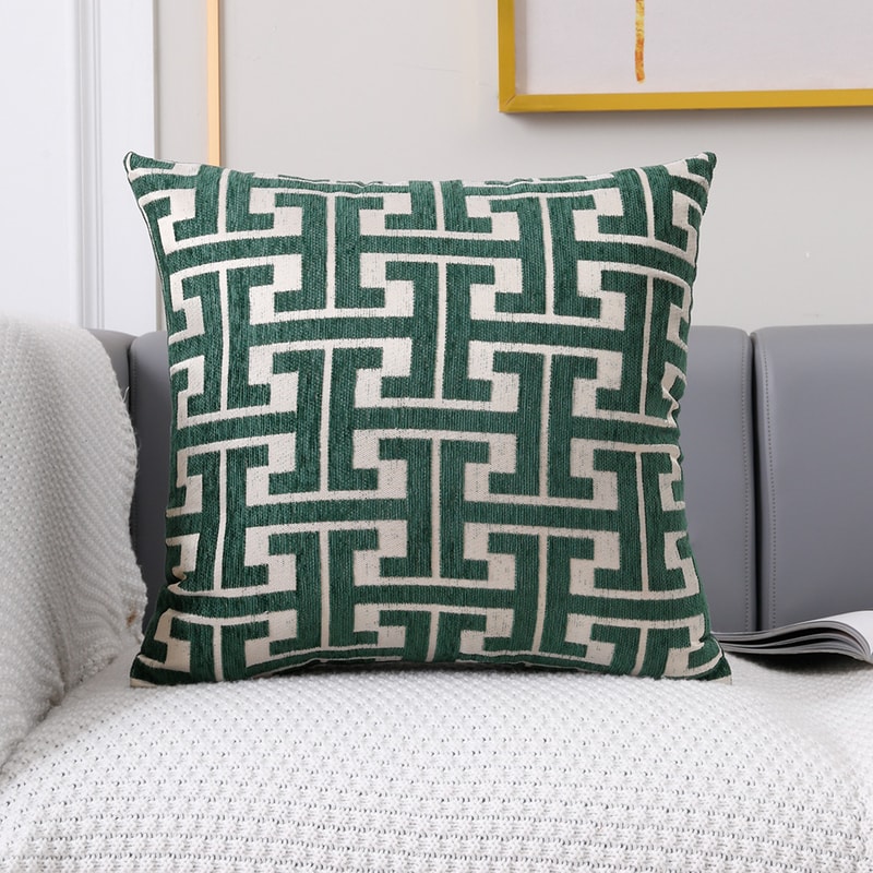 Geometric Patterned Polyester Jacquard Pillowcase Sofa Lumbar Pillow Covers For Spring Summer Autum 10