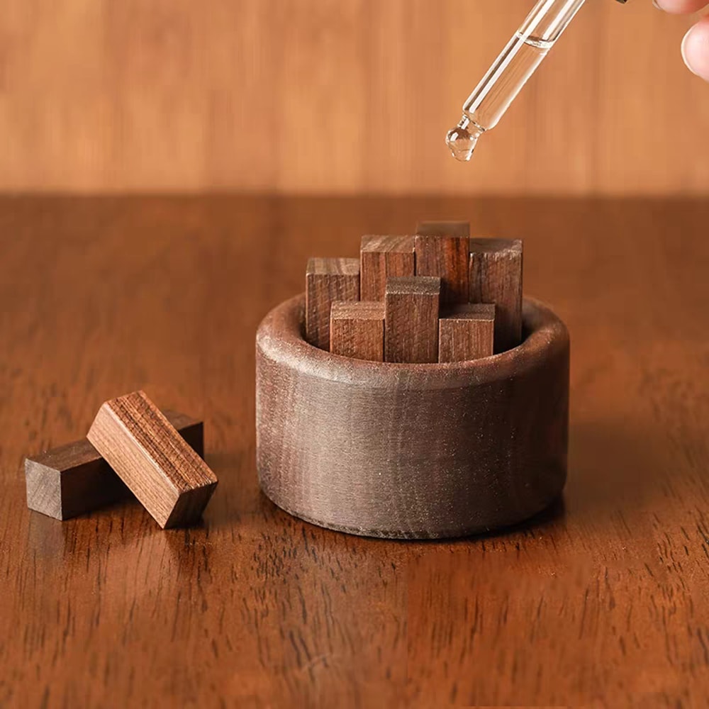 Beech Wood Wooden Essential Oil Diffuser Black Walnut Refreshing Aromatherapy Sleep Aid