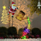 Hanging LED Santa Claus Watering Can Solar Snowman Kettle Outdoor Garden Lights Solar Light for Yard Lawn Christmas