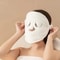 White FaceShaped Towel Facial Towel Thickened Moisturizing Hydrating Cold Hot Compress Mask For Bea 0
