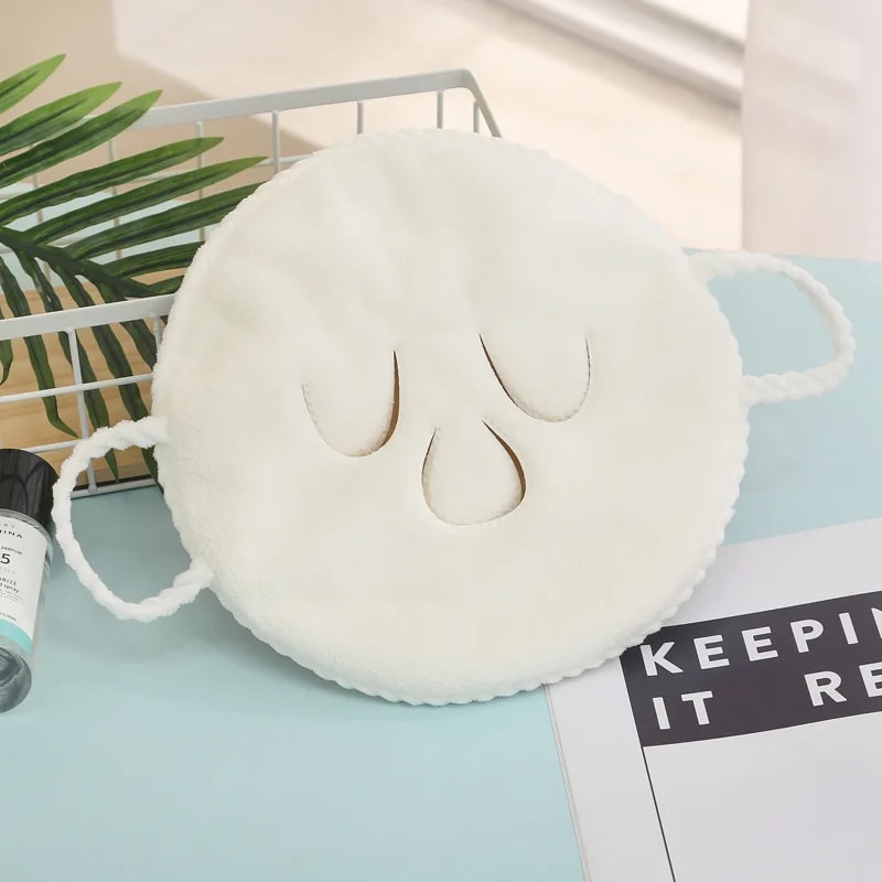 White FaceShaped Towel Facial Towel Thickened Moisturizing Hydrating Cold Hot Compress Mask For Bea 6