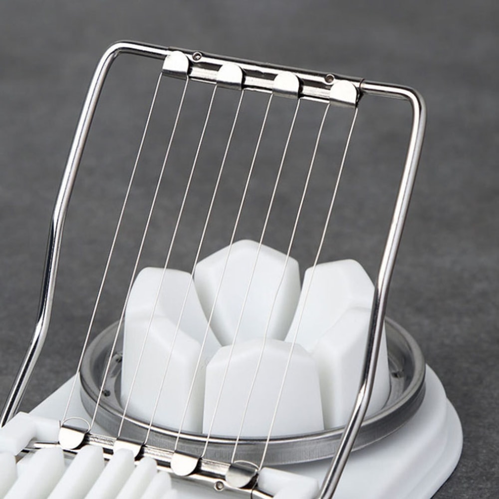 Stainless Steel Egg Cutter Multifunctional Egg Slicer for Home Use Fancy Eggs Splitter Kitchen Gadget