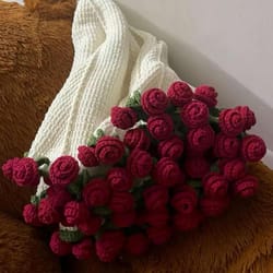 soft and lightweight finished flower bouquet blanket knitted throw blanket for valentines day wedding birthday home