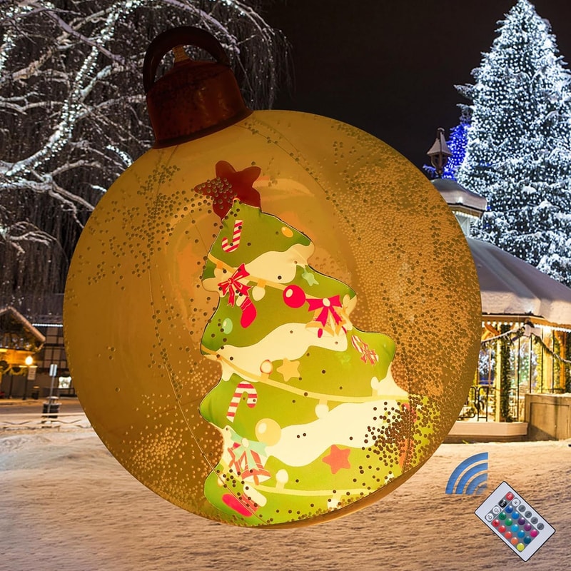 Giant Transparent Inflatable Christmas Ball PVC Christmas Ornaments For Holiday Decor 6
