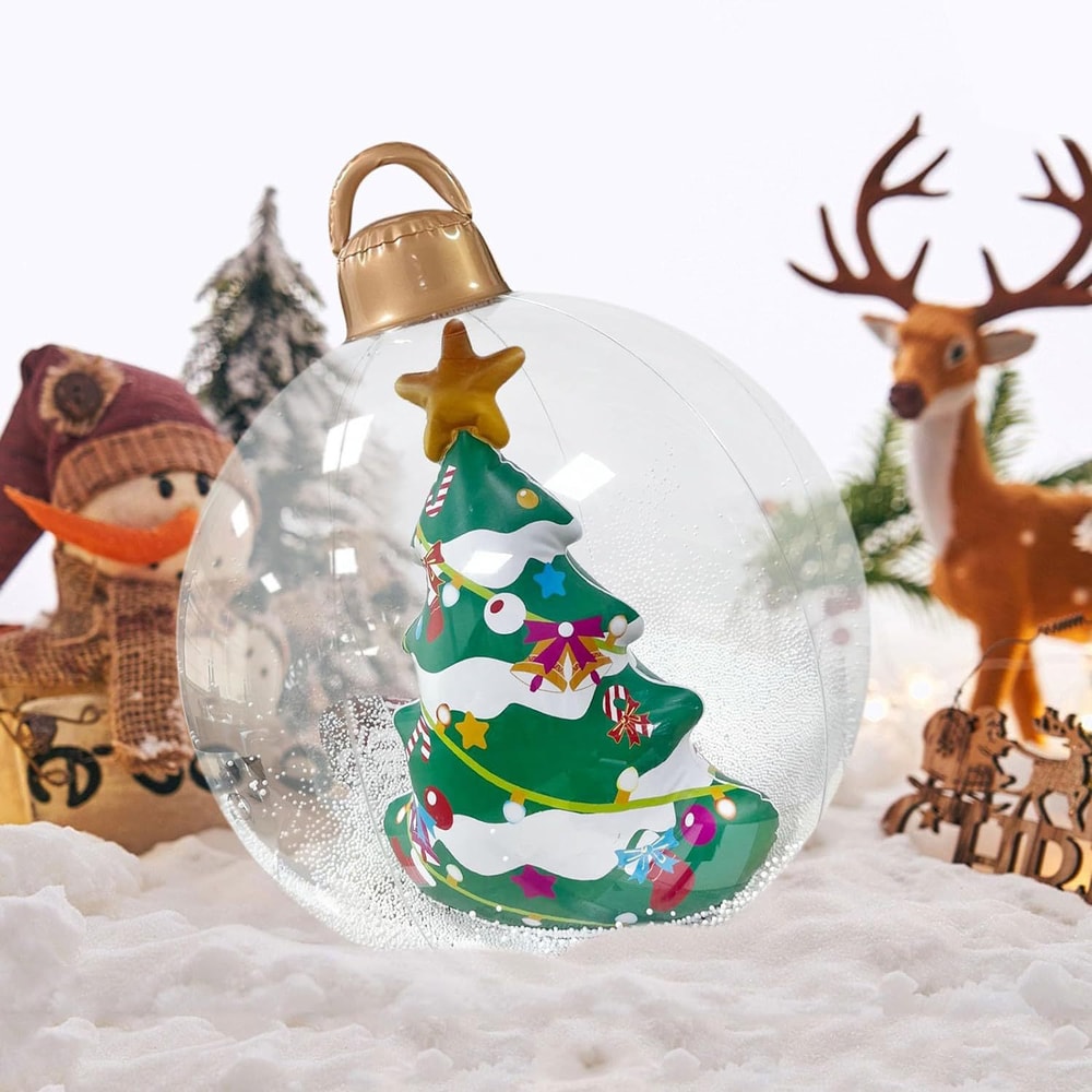 Giant Transparent Inflatable Christmas Ball PVC Christmas Ornaments For Holiday Decor 9