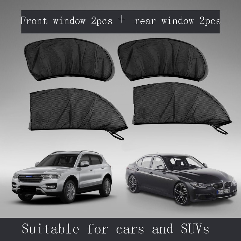 SUV Curtains Protection Car Sunshade Curtains Universal Side Window Shades Mosquito Mesh Net Auto A 5