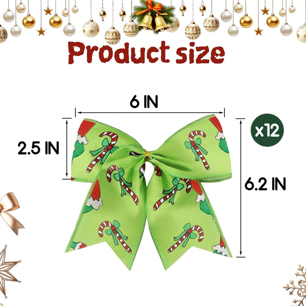 Christmas Bows For Wreaths DIY Xmas Tree Decorations Gift Wrapping Garland 5