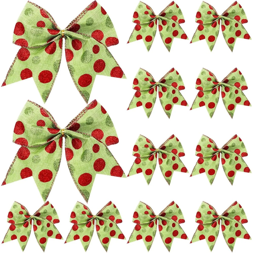 Christmas Bows For Wreaths DIY Xmas Tree Decorations Gift Wrapping Garland 9