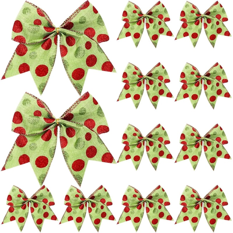 Christmas Bows For Wreaths DIY Xmas Tree Decorations Gift Wrapping Garland 9
