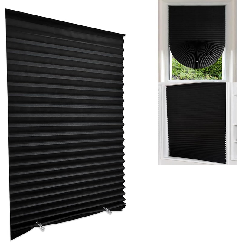 Nonwoven Self-adhesive Shades Half Windows Bathroom Balcony Pleated Blinds Folding Curtains