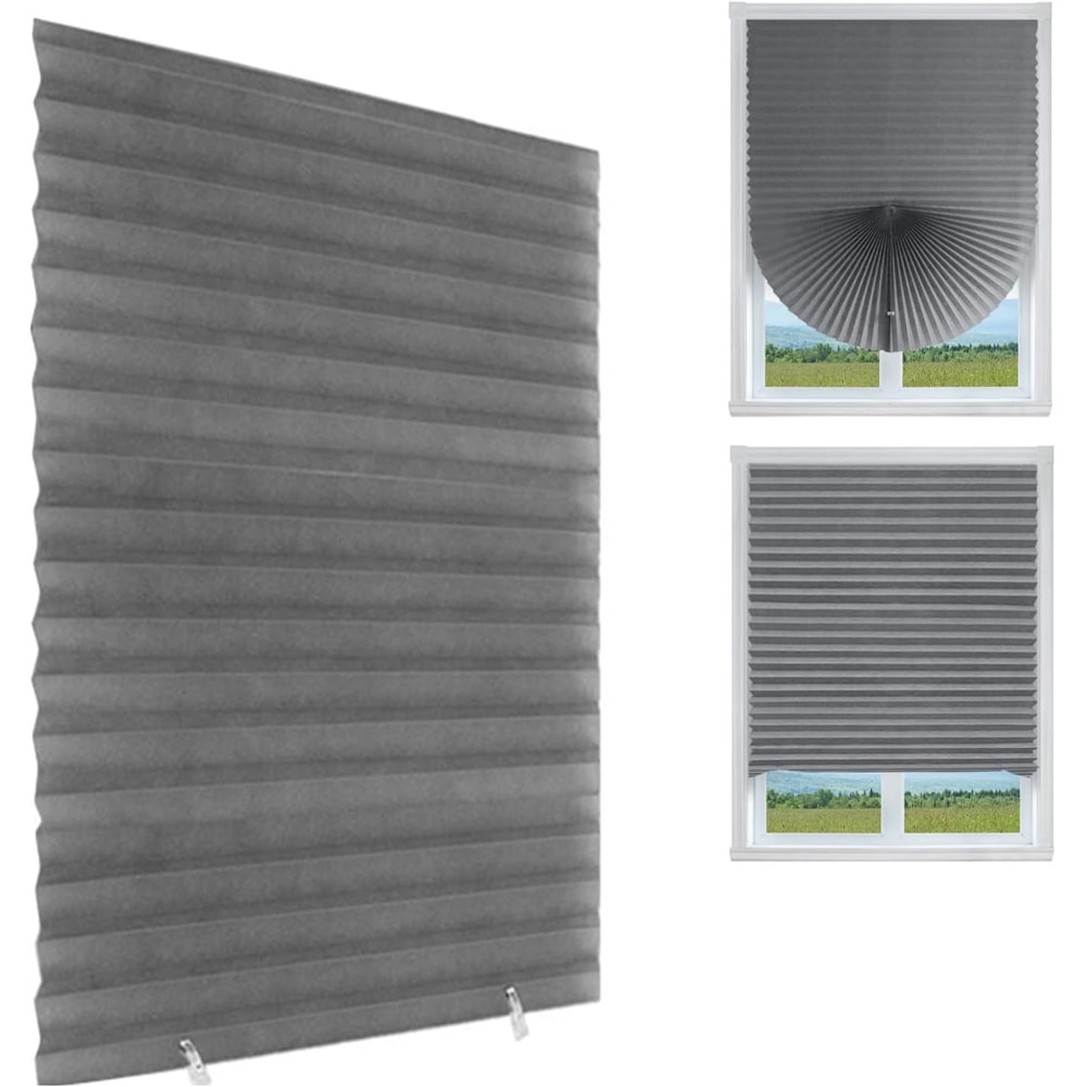 Nonwoven Self-adhesive Shades Half Windows Bathroom Balcony Pleated Blinds Folding Curtains