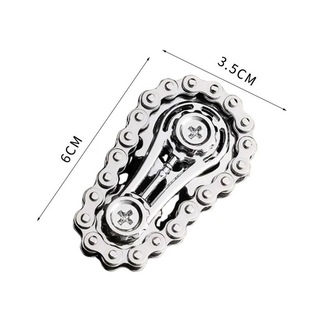Antistress Cool Sprockets Fidget Gyro Spinner Anxiety Relief Metal Bike Chain EDC Toy 5