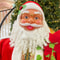 Collapsible Christmas Life Size Animated Rock Singing Santa Claus Decoration for Hotel Doorway