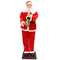 Collapsible Christmas Life Size Animated Rock Singing Santa Claus Decoration for Hotel Doorway