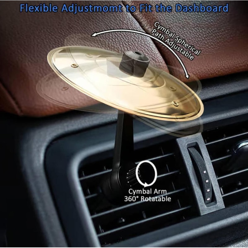 Easy Clipon Car Drum Cymbal Mini Car Crash Cymbal For Music Lovers Suitable For All Vehicles 1