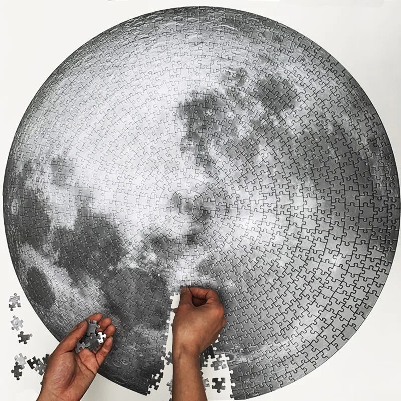 Giant Space Moon Earth Puzzle Starry Sky Matte Surface Dustproof Plane Puzzle Wall Decoration Gift