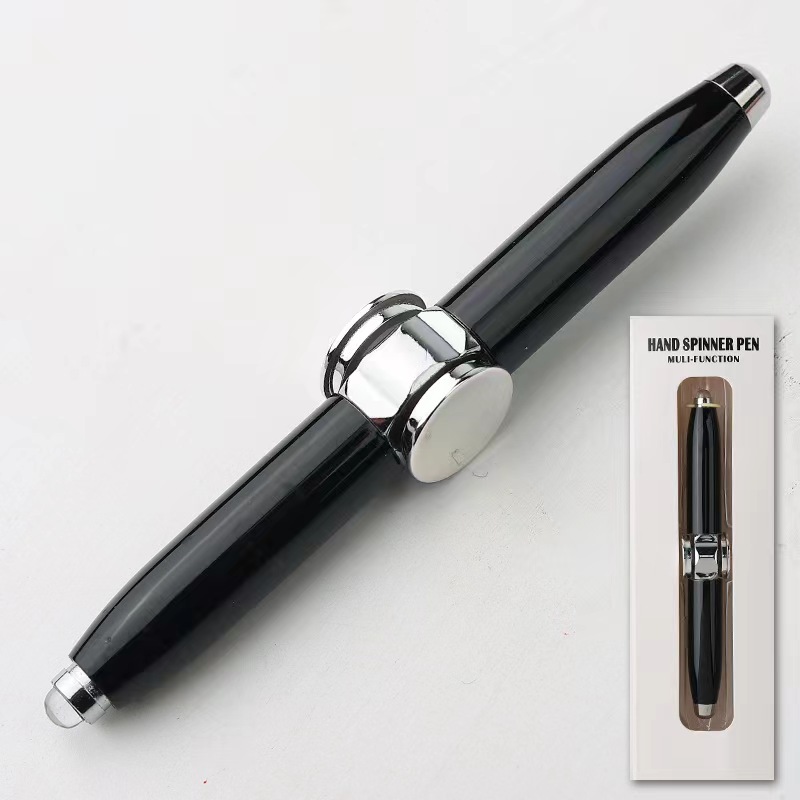 Fashionable Office Supplies LED Pen Fingertip Gyro Rotating Decompression Metal Ballpoint Pen 7